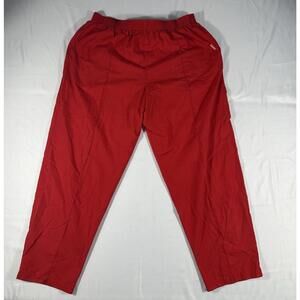 Landau Red Sweatpants Leg Size 2XL Adjustable Scrub Type Pants Style